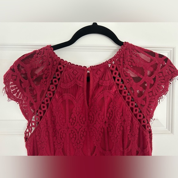 Twik by Simon’s Maroon Dress, Size M - Picture 4 of 7